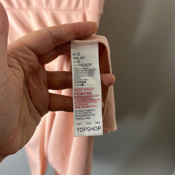 Topshop Light Pink Strappy Mini Babydoll Dress - Picture 8 of 9